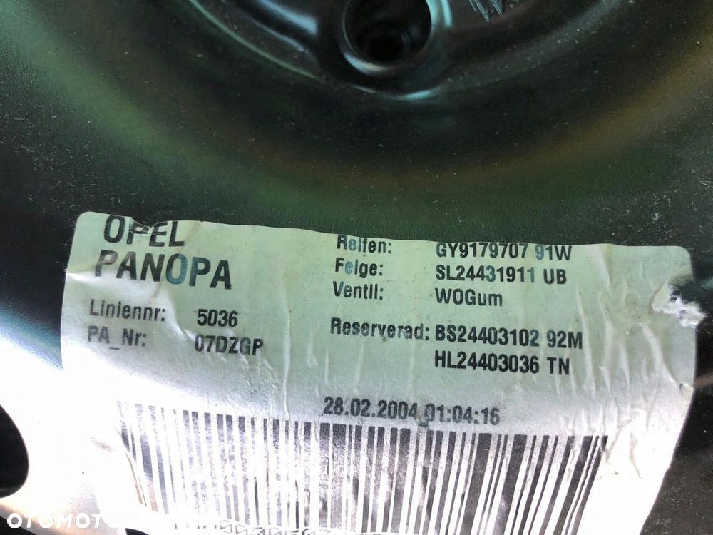 OPEL SIGNUM VECTRA C ASTRA H KOŁO ZAPASOWE ZAPASÓWKA DOJAZDÓWKA - 2