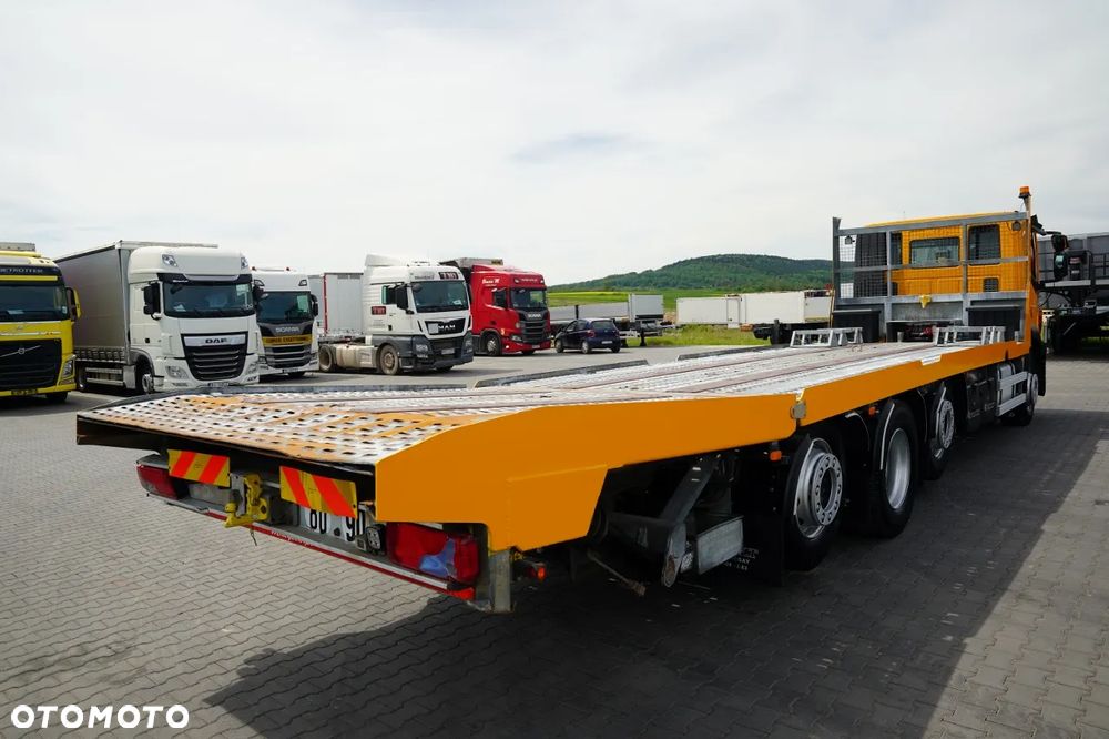 Iveco STRALIS 420 / 8X4 / LAWETA / PLATFORMA 10 M / NAJAZDY HYDRAULICZNE / 2 OSIE PODNOSZONE I SKRĘTNE / CAŁA NA PODUSZKACH / KAMERA / - 22