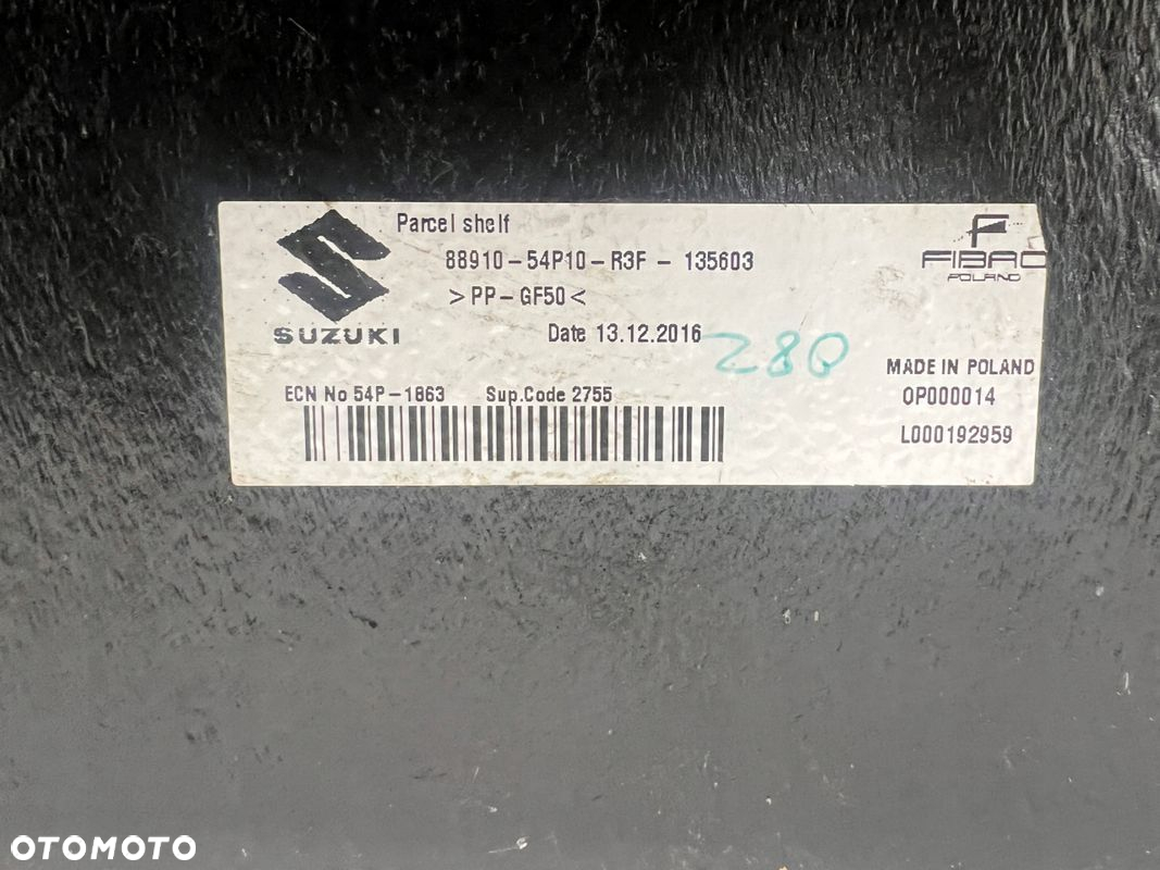 Suzuki Vitara 3 III półka tył tylna bagażnika 88910-54P10 - 6