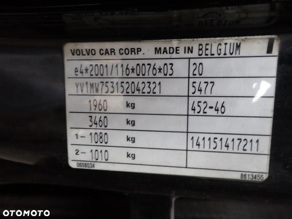 CZĘŚCI - Volvo V50 2,0D TDCI HDI 136KM D4204T 6B KOMBI LAKIER 452-46 2004r. INDEX - 9458 - 6