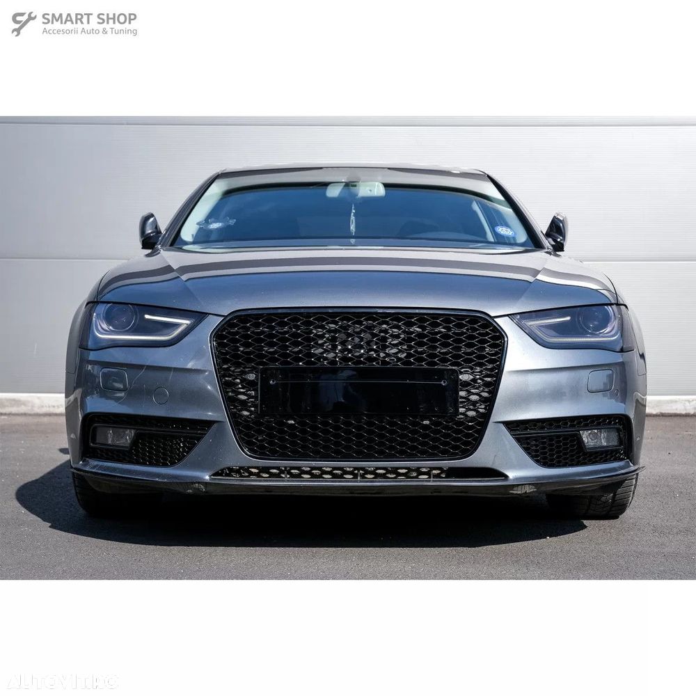 Grila Centrala AUDI A4 B8 Facelift (2012-2015) RS Design Negru Lucios - 8