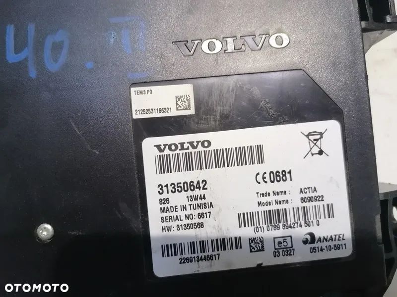 VOLVO V40 II 13r- MODUŁ STEROWNIK TELEFONU 31350642 - 2