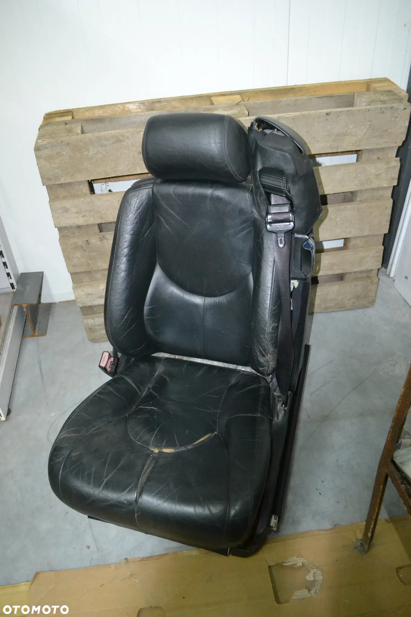 MERCEDES 500 SL R129 FOTEL FOTELE CZARNE SKÓRA LIFT - 2