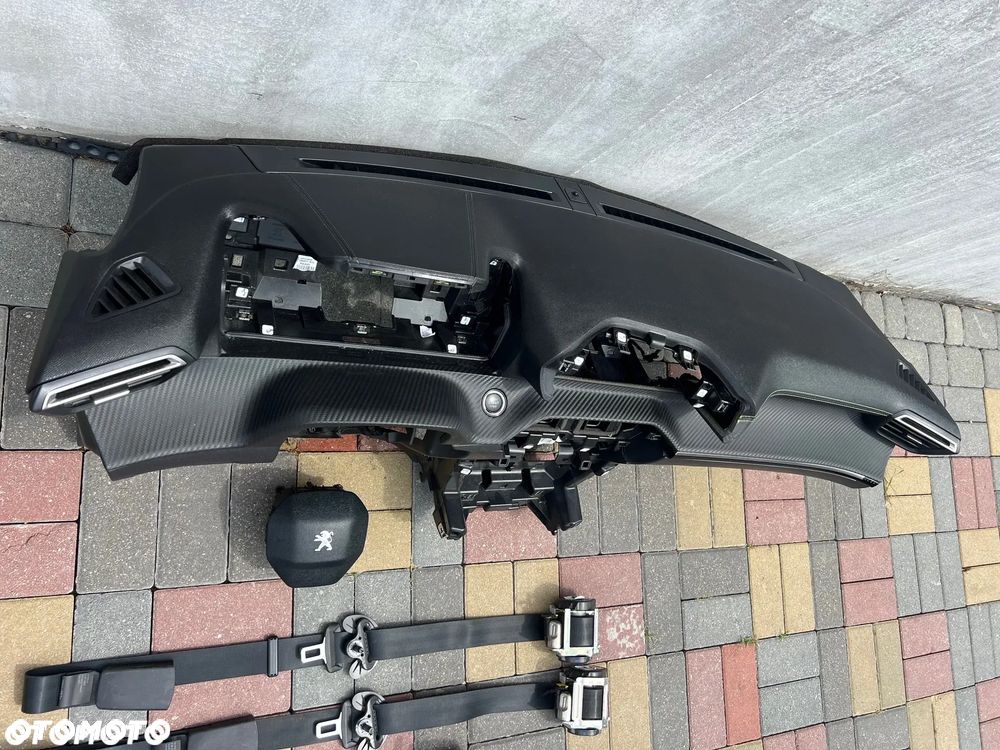 DESKA ROZDZIELCZA KONSOLA PODUSZKA KIEROWCY PASAŻERA PASY AIR BAG PRZÓD TYŁ PEUGEOT 2008 II GT 208 II ORYGINAŁ 2020 ROK - 2