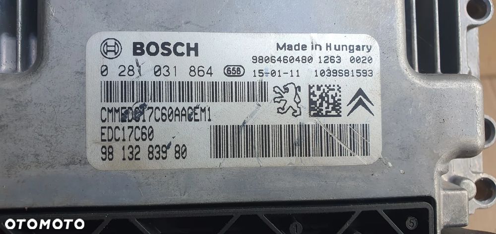 Komputer sterownik silnika Peugeot 508 I Lift 1.6 HDI eHDI 9813283980 - 5