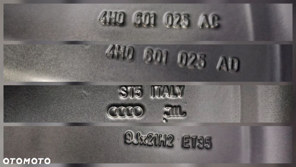 FELGI KOŁA AUDI A6 S6 A7 S7 A8 S8 RS7 4H0601025AC 9x21 ET35 - 8