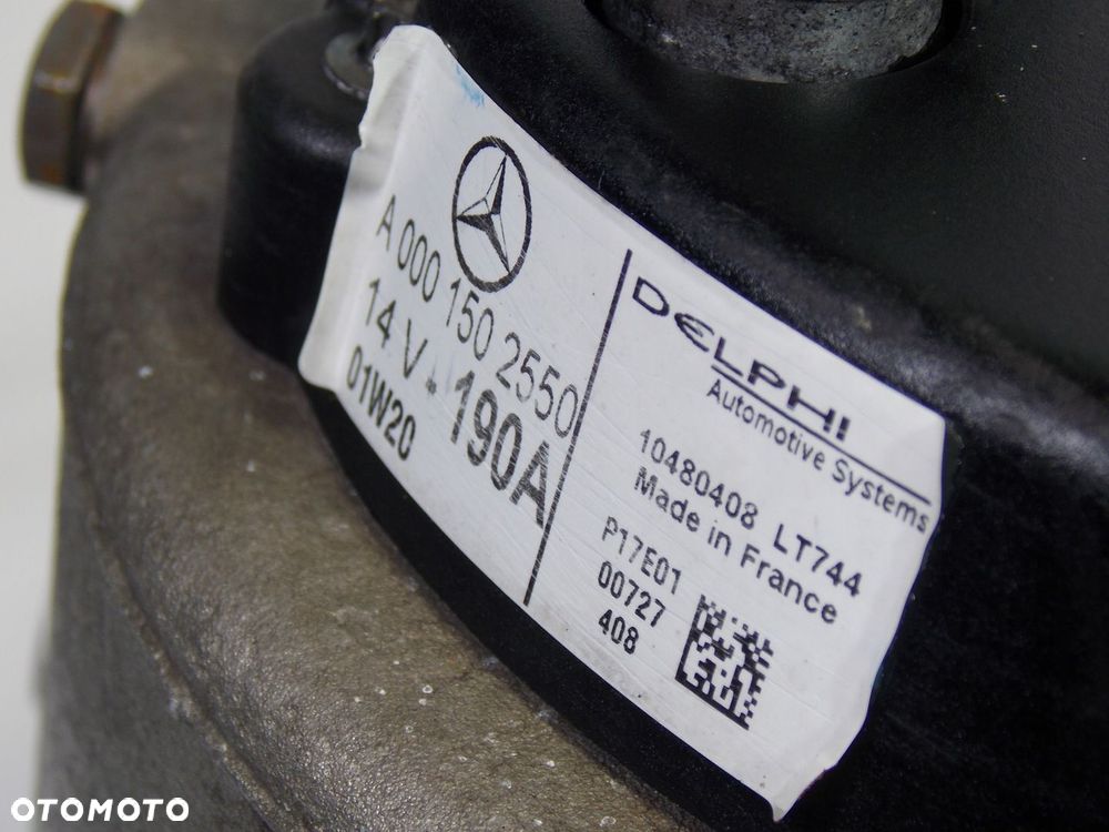 alternator mercedes w203 w209 c-klasa 2.2 cdi a0001562550 - 2