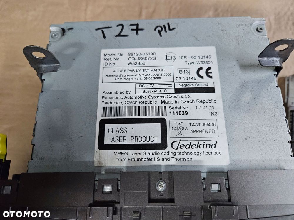 toyota avensis t27 09-14 radio - 3
