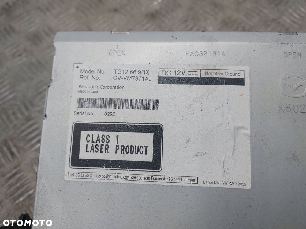 RADIO ODTWARZACZ  MAZDA CX-9 I LIFT TG12669RX CV-VM7971AJ - 4