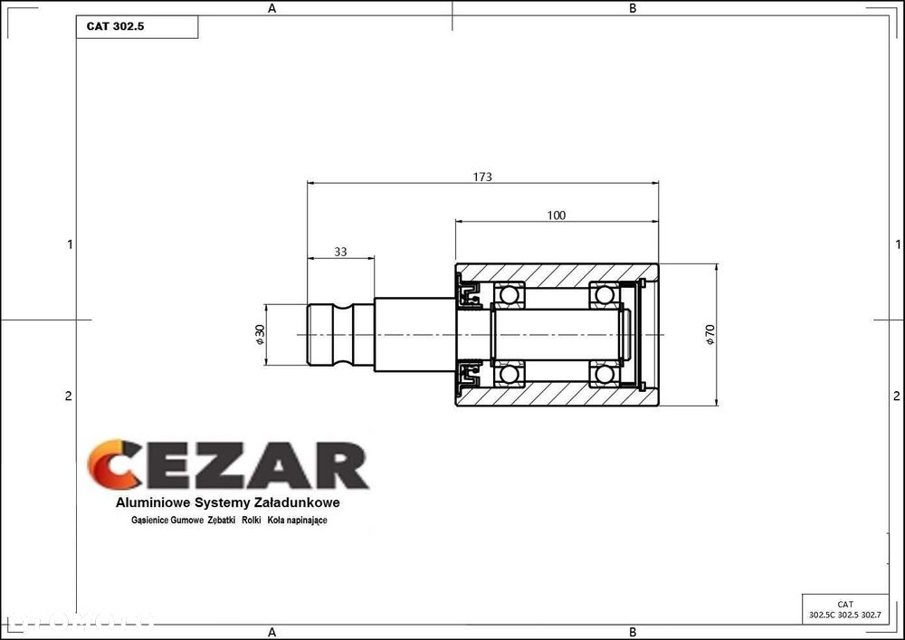 Rolka Podtrzymująca Cat 302.5, 302.5C, 303.5 - 1