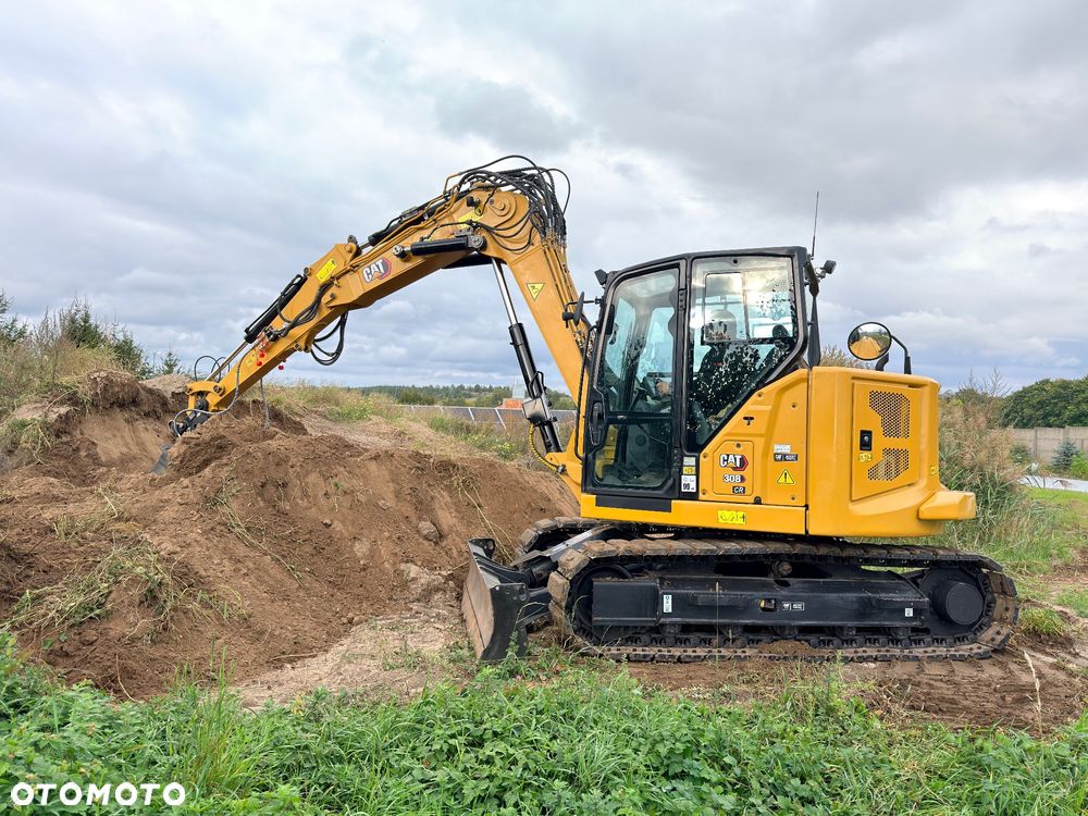 Caterpillar CAT 308 CR 07 koparka CATEPILLAR Gąsienica nakładki 8ton szybkozłącze hydr 309 307 306 KLIMA Minikoparka CR C3.3 - 23