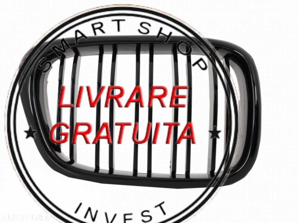 Bara Fata cu Grila Centrala Dubla Negru Lucios BMW seria 5 E39 (1995-2003) M5 Desi- livrare gratuita - 6
