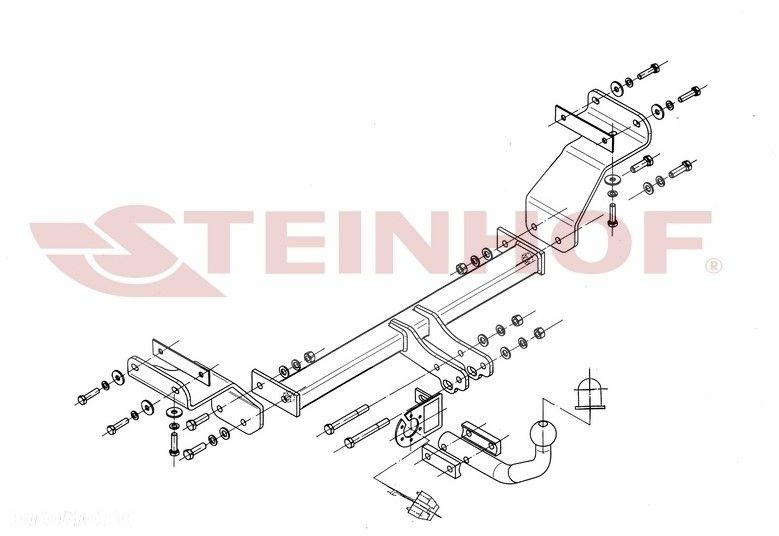 Hak Holowniczy Steinhof + Wiązka Bez cięcia  zderzaka do Kia Cee'd Ceed Kombi Sporty Wagon od 2007 - 9