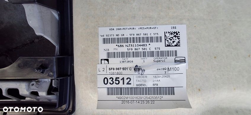 seat leon iii 5f 13-20r podsufitka sufit kombi 5f9867501c 5t5 - 3