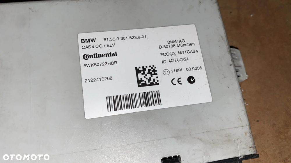 MODUŁ STEROWNIK CAS4 BMW 5 F10 F11 9301523 - 3
