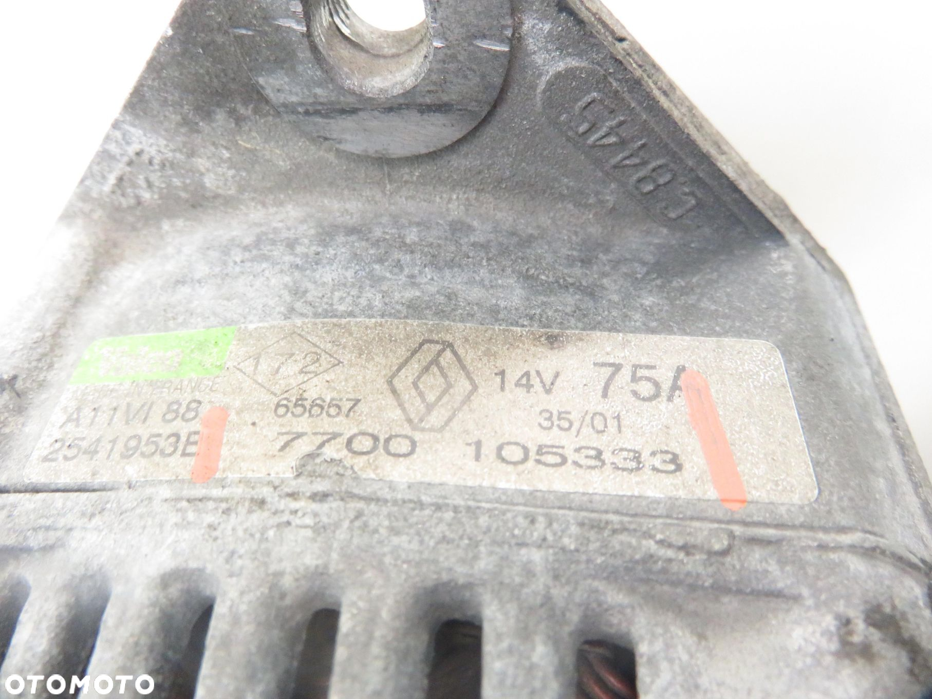 ALTERNATOR RENAULT KANGOO I 1.9 D 7700105333 6PK 2PIN - 7