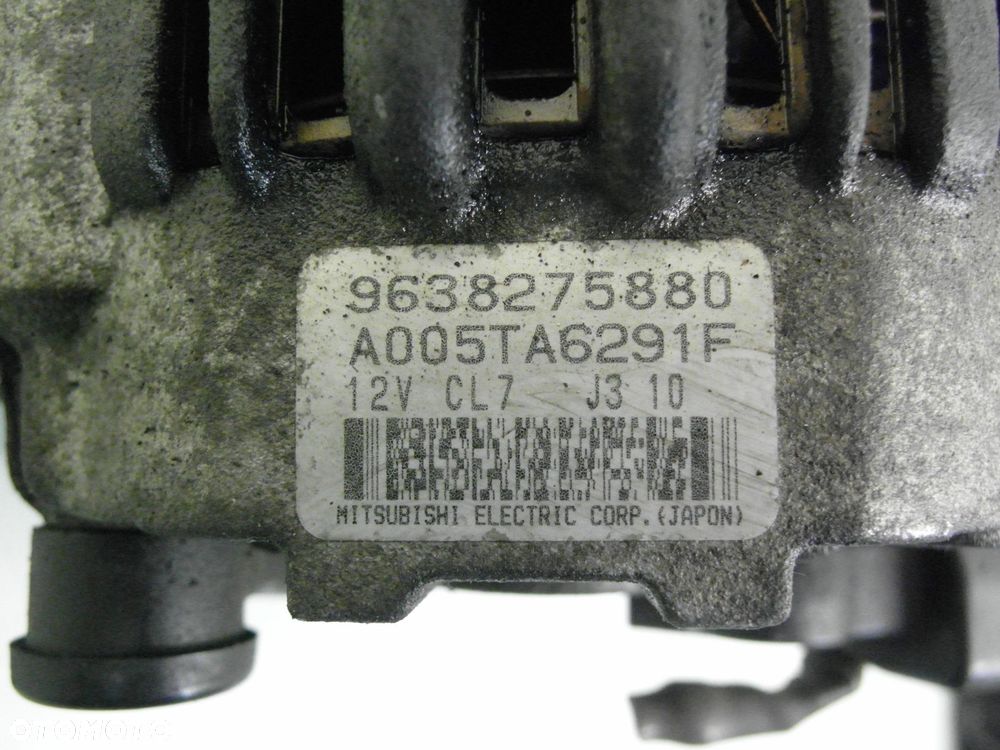 ALTERNATOR PEUGEOT 206 1.4 9638275880 A005TA6291F - 3