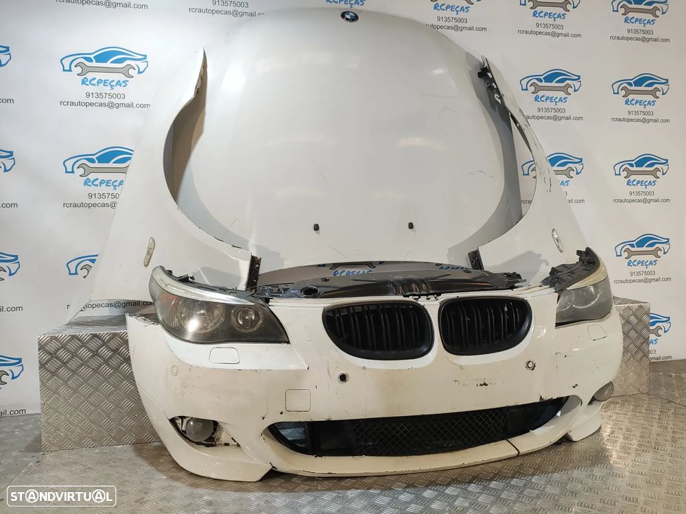 FRENTE COMPLETA BMW SERIE 5 E60 SEDAN PACK M E61 TOURING PACK M CAPOT PARACHOQUES SENSORES GUARDA-LAMAS OTICAS RADIADOR VENTILADOR FRENTE FIBRA REFORÇO - 2
