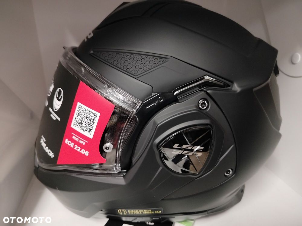 Kask LS2 FF901 ADVANT X, szczęka do tyłu, blenda, pinlock, plecak, biały - czarny nowy sklep - 2