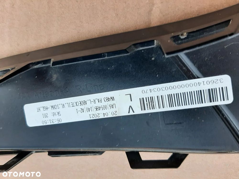 VW ARTEON LIFT R-LINE Kratka w zderzak przód lewa oryg. VW 3G8853665E WYSYŁKA 24h - 8
