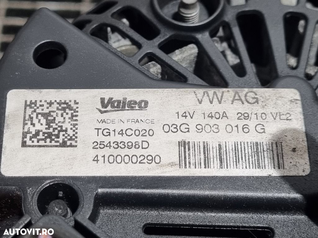 Alternator AUDI Q5 2.0 TDI 2008 - 2015 170CP 1968CC CAHA Euro5 (1222) Diesel 03G903016G - 4