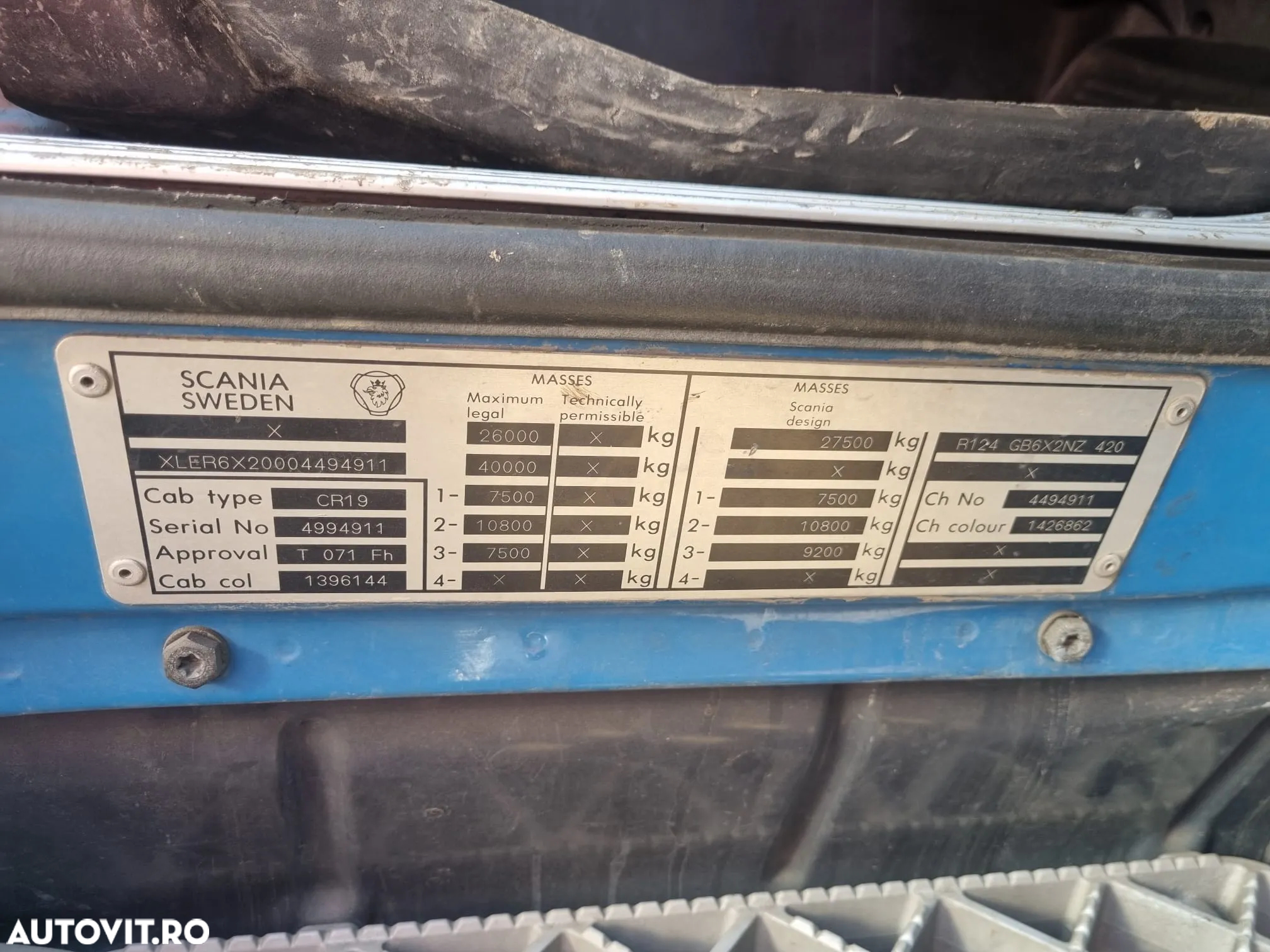 Scania R124, 6x2, hooklift Atlas ARK 205 K, ridica 30 t - 14