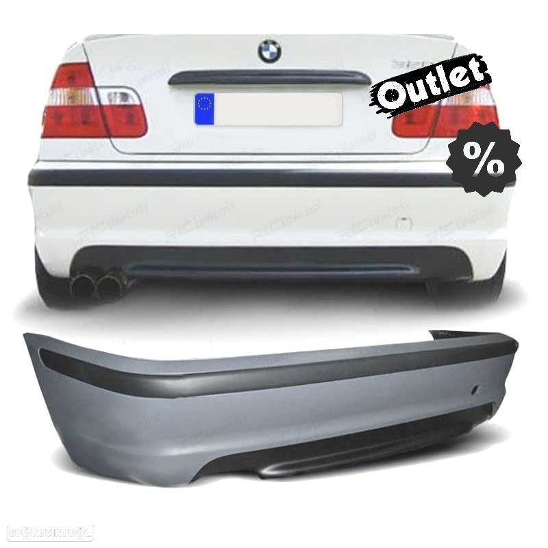C002111C11 PÁRA-CHOQUES TRASEIRO BMW E46 BERLINA LOOK M 98-05 SEM PDC - 1