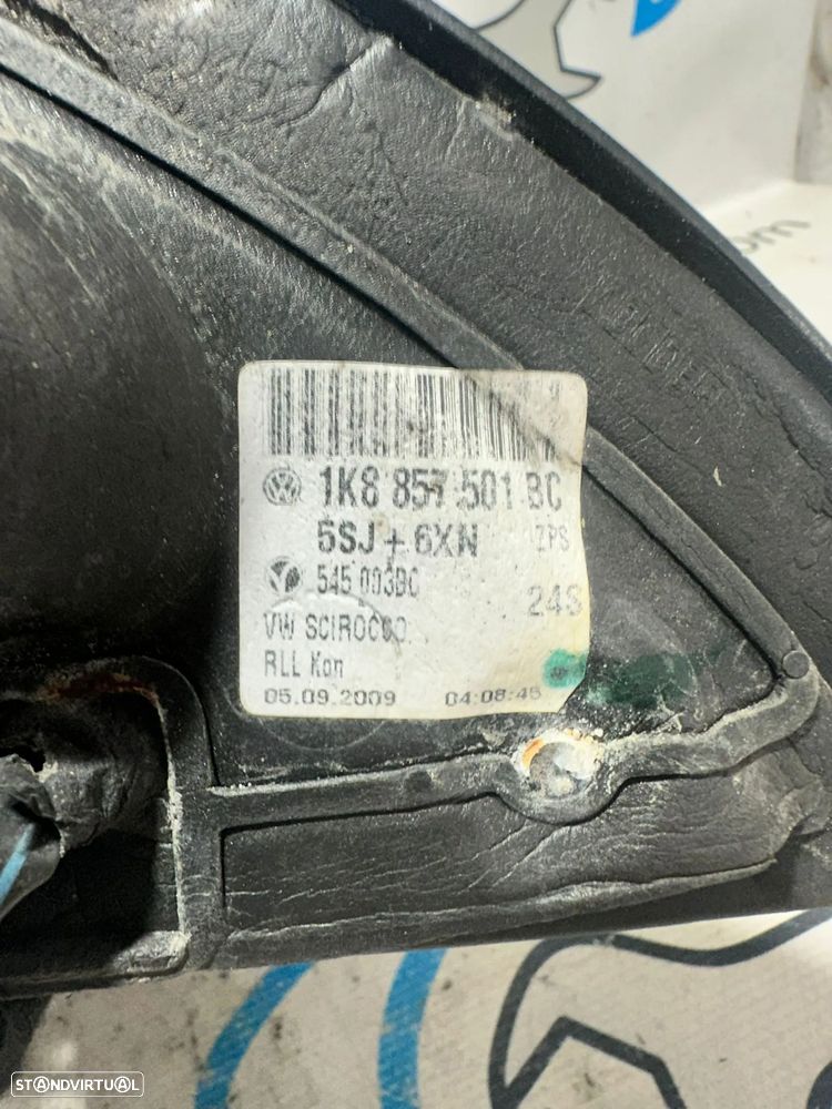 .Espelho Retrovisor Lateral Esquerdo VW Volkswagen Scirocco 1K8857501BC 2008 - 2014 - 8