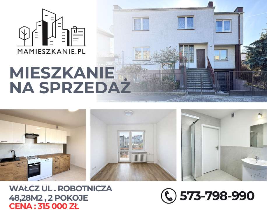 Na sprzedaż mieszkanie Wałcz, parter, balkon