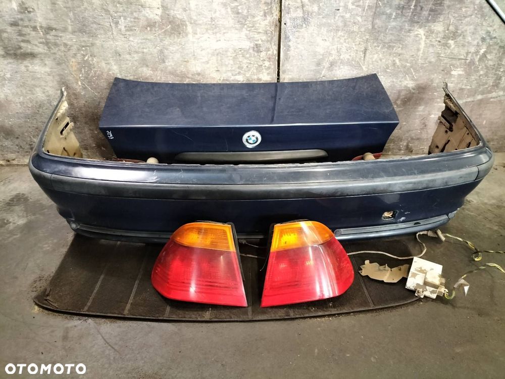 KOMPLETNY TYŁ KLAPA BAGAŻNIKA ZDERZAK TYŁ LAMPY BMW E46 263/5 DUNKELBLAU - 1