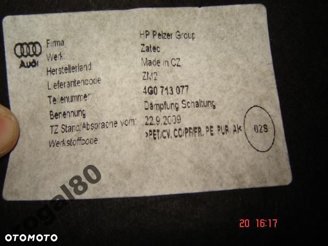 AUDI A7 4G0713077 WYBIERAK DZWIGNIA BIEGOW 3.0TDi - 2