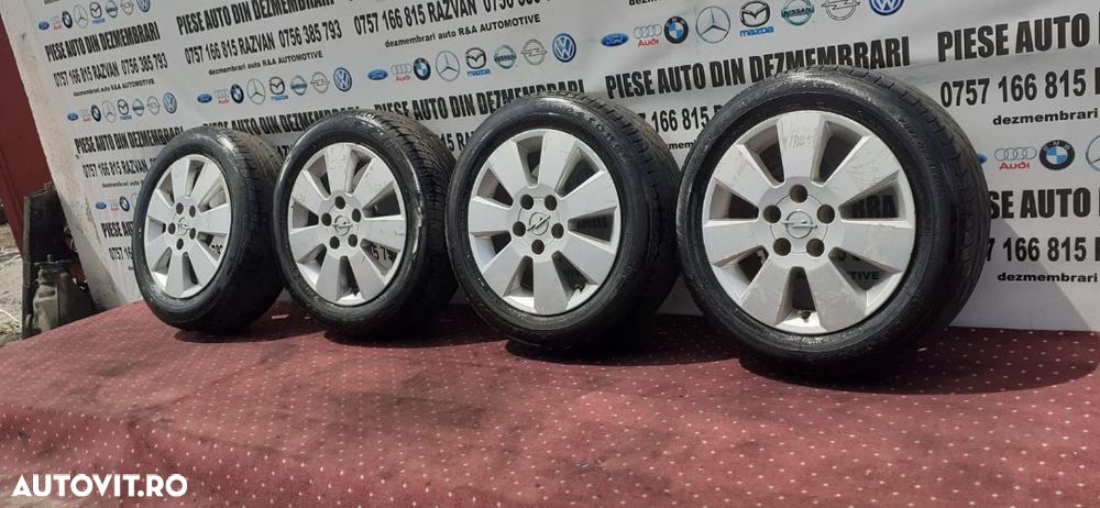 Jante Aluminiu Opel R15 Astra Meriva Zafira 5x108 Anvelope 185/60R15 - 8