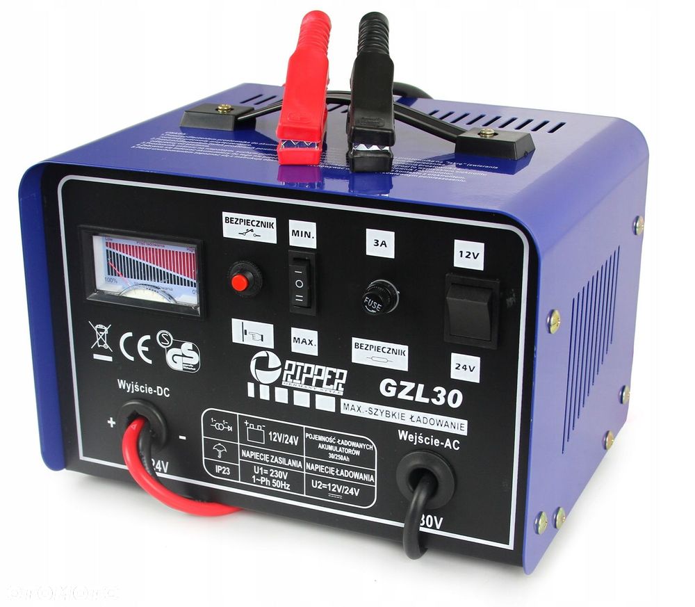 Ładowarka samochodowa 12/24V GZL-30 M82506 PROSTOWNIK - 10