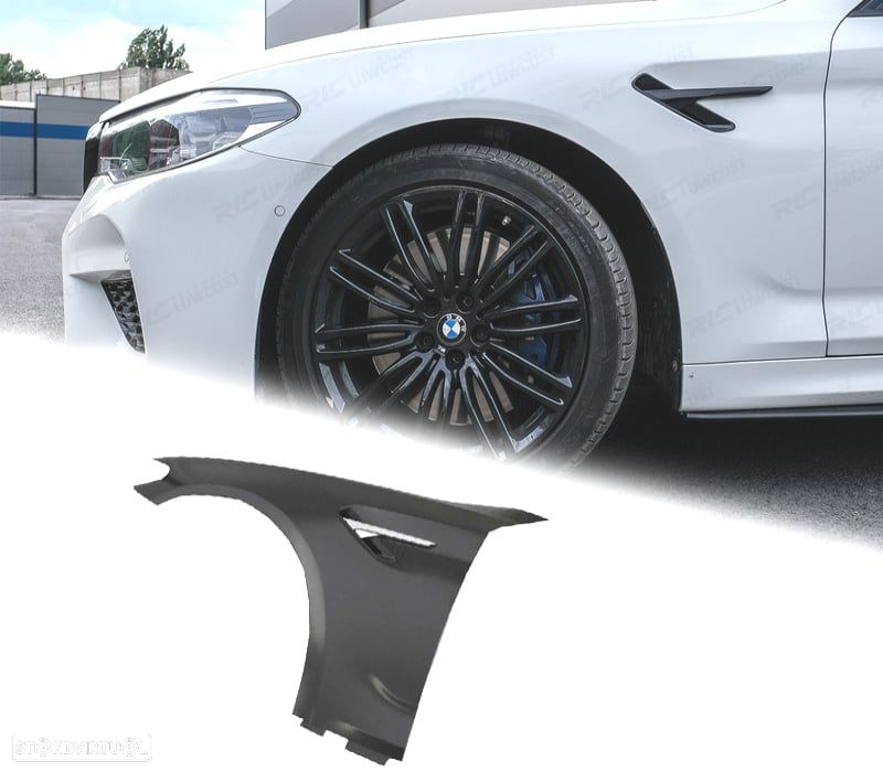 KIT 2 GUARDA-LAMAS PARA BMW SÉRIE 5 BMW G30 G31 17- LOOK M5 CROMO - 2