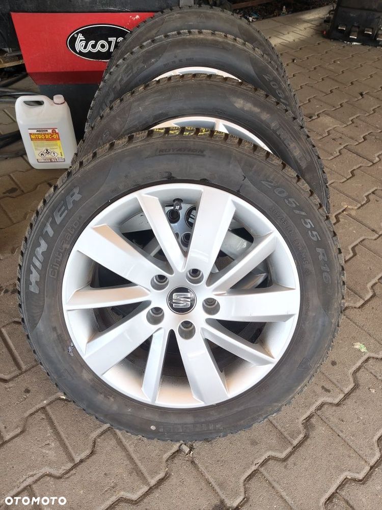 Koła aluminiowe zimowe seat VW skoda 205/55/16 Pirelli 5x112 - 2