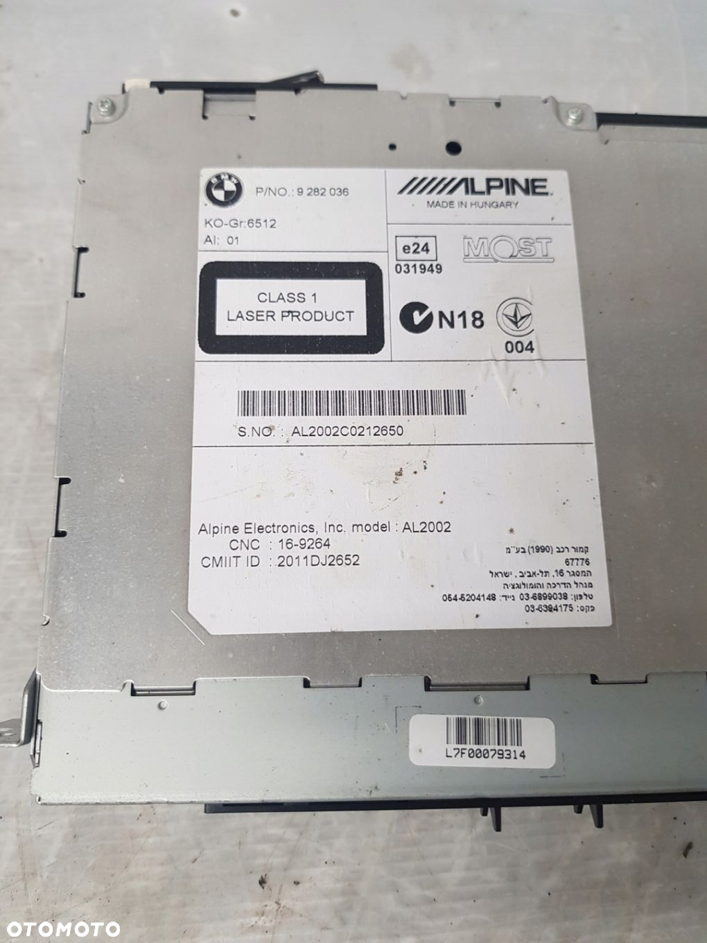 BMW SERIA 3 F30 2012-2020 RADIO 9282036 - 2