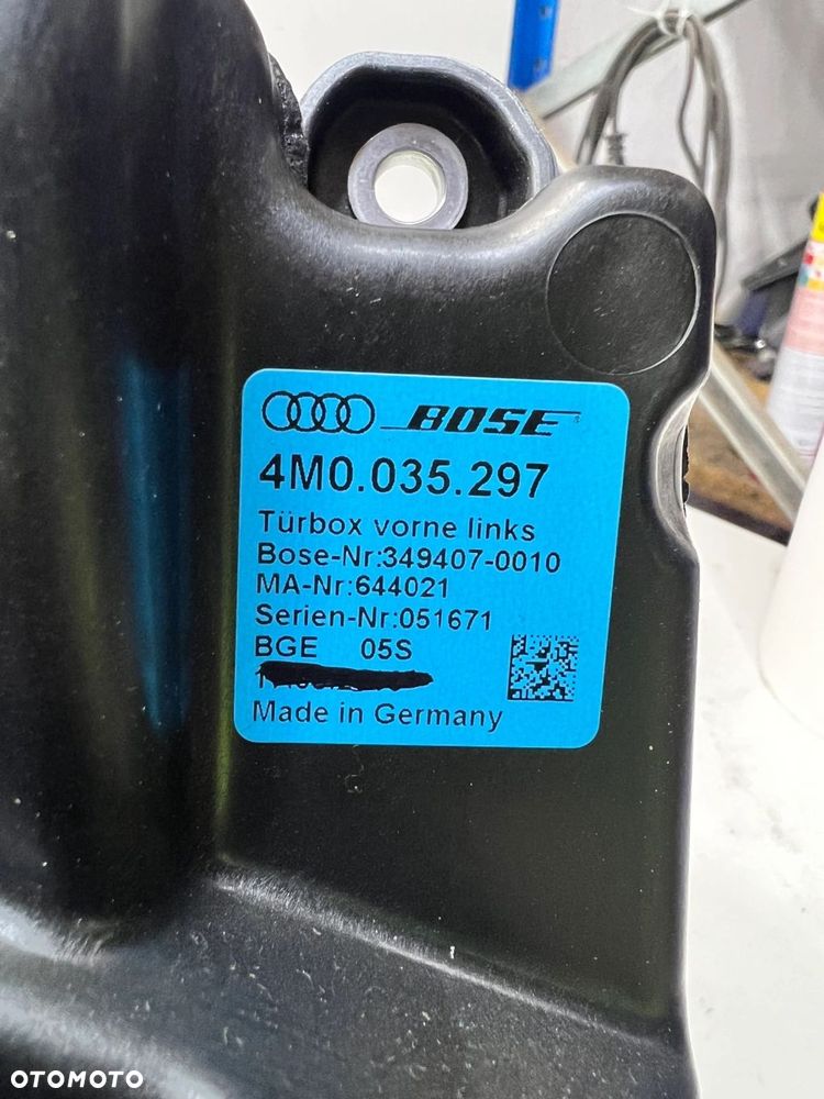 GŁOŚNIK TUBA BOSE DRZWI LEWY PRZÓD AUDI Q7 4M 4M0035297 - 8