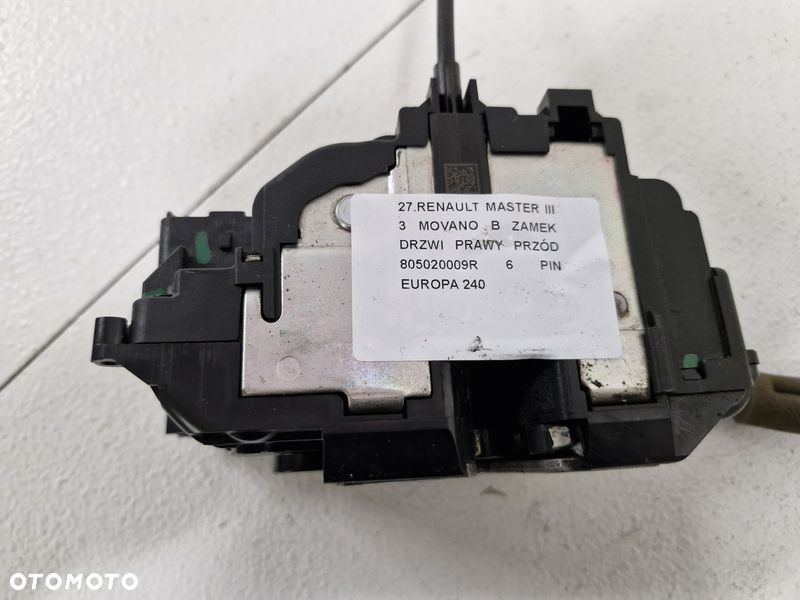 RENAULT MASTER III 3 MOVANO B ZAMEK DRZWI PRAWY PRZÓD 805020009 6 PIN EUROPA - 7