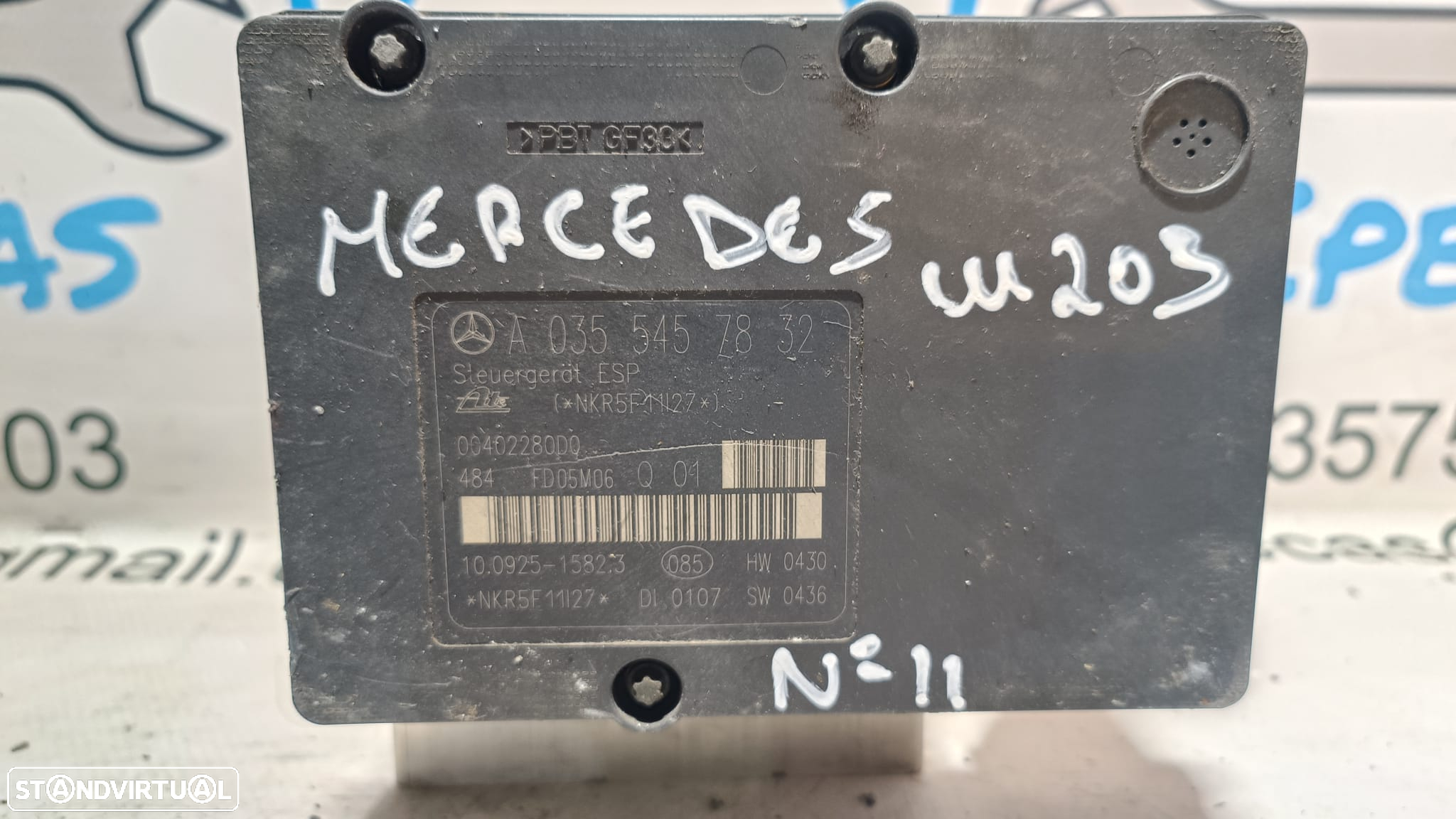 ABS MODULO BLOCO HIDRAULICO MERCEDES BENZ CLASS C W203 A0054317412 0054317412 A0355457832 0355457832 10020404734 COUPE CL203 CLC CLASS E W211 E220 CLK C209 W209 - 5