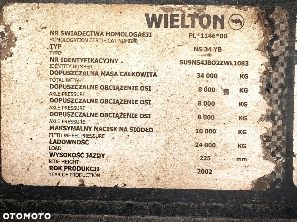 Wielton NS 34 YB ładowność 24tony - 9