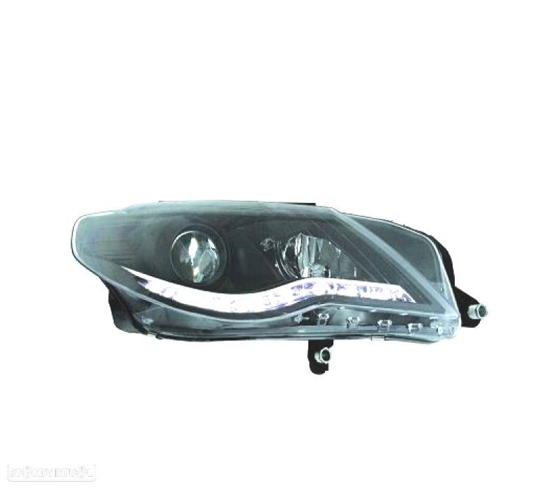 FARÓIS FRONTAIS PARA VOLKSWAGEN VW PASSAT CC 08-12 PRETO - 1