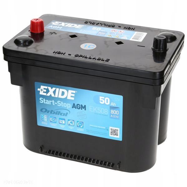 Akumulator Exide EK508 12V 50Ah 800A AGM StartStop - 17,5 kg - 4