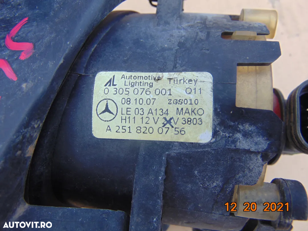 proiector ceata stanga Mercedes ML w204 B Class w245 A Class w169 dezmembrez - 2