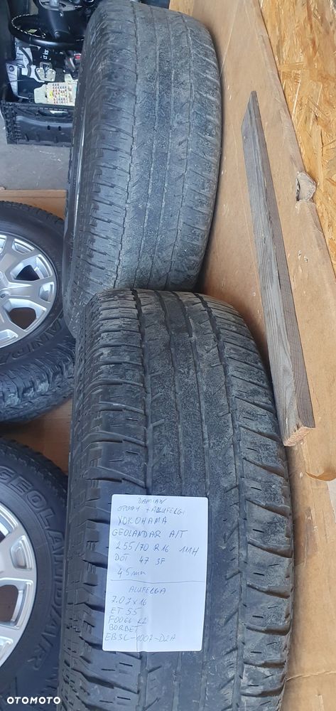 Alufelgi felgi aluminiowe alusy z oponami 6x139,7 R16 7j ET55 Ford Ranger IV EB3C-1007-D2A - 8