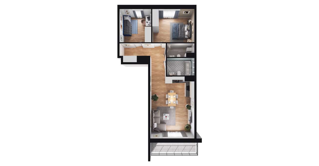 3-pokojowe mieszkanie 64m2 + balkon Bez Prowizji - Pełny obrazek: 2/23