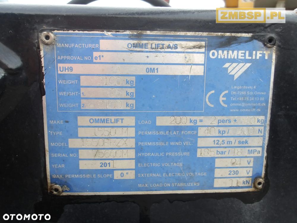 Omme Ommelift 1550 EBZX - 12