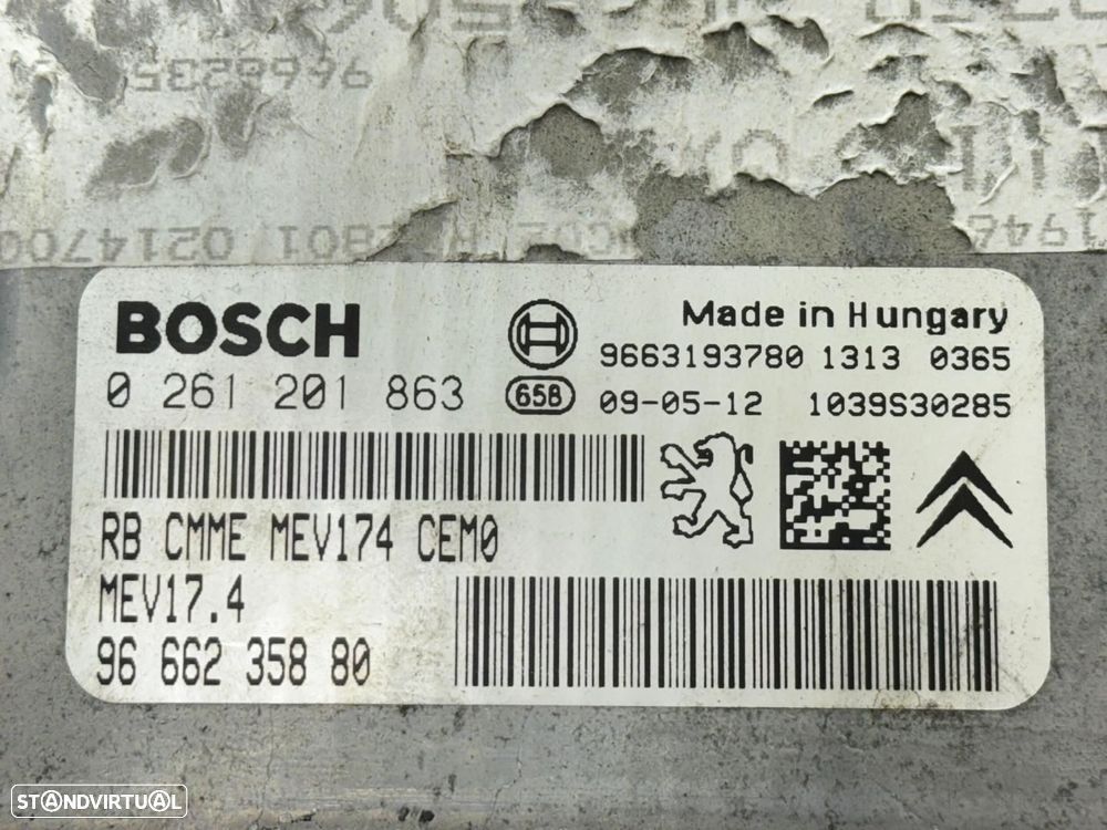 Centralina do motor PEUGEOT 308 I 1.6 16V 9666235880 MOTOR 5FS - 3