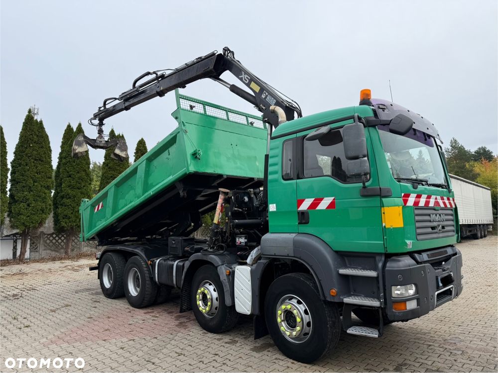 MAN TGA 35.400* 8x4* Dwustronny Wywrot+Bordmatic* Hiab 166 B-2 Duo* Rotator+ Łyżka* Zadbany* Z Francji - 4
