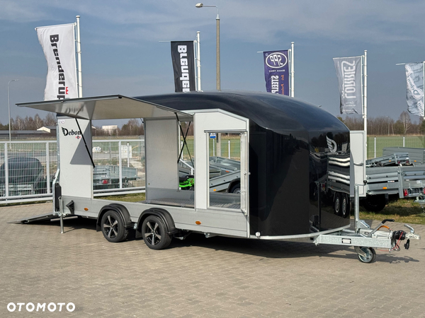 Debon C1000 - kryta laweta | 490 x 202 cm / 3500kg / felgi ALU / wciągarka elektryczna
