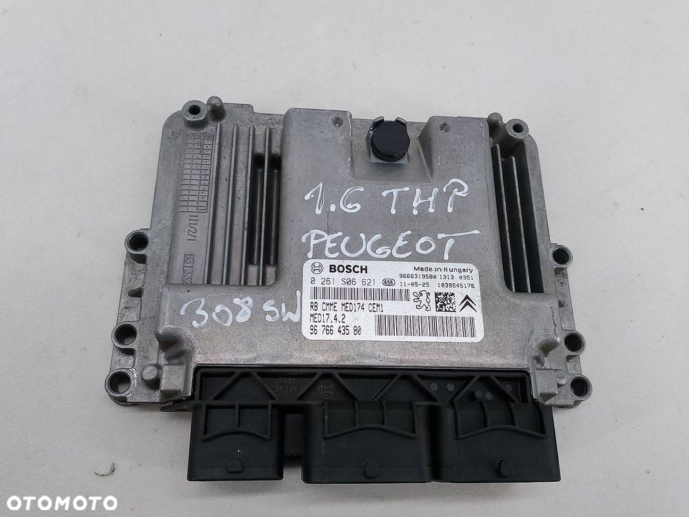 KOMPUTER, STEROWNIK PEUGEOT 308 SW 9676643580  9666319580  0261S06621 1.6 - 1